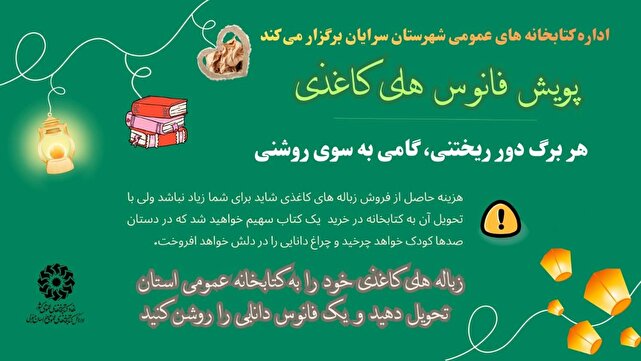 برگزاری پویش «فانوس‌های کاغذی» در کتابخانه‌های عمومی خراسان جنوبی