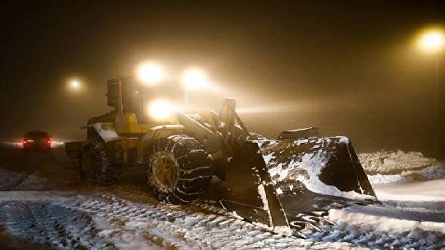 گردنه گله بادوش شول آباد برفی شد + فیلم