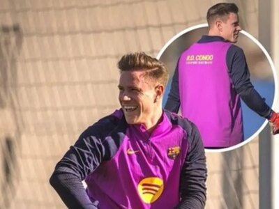 بازگشت تراشتگن به تمرینات گروهی بارسلونا پس از چهار ماه دوری
