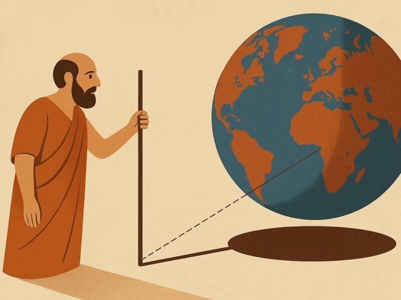 محاسبه دقیق محیط زمین با یک تکه چوب در ۲۴۰۰ سال پیش