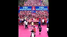 ماراتن بزرگ کیش با حضور ۵ هزار دونده و ۲۵ هزار گردشگر برگزار شد (فیلم)