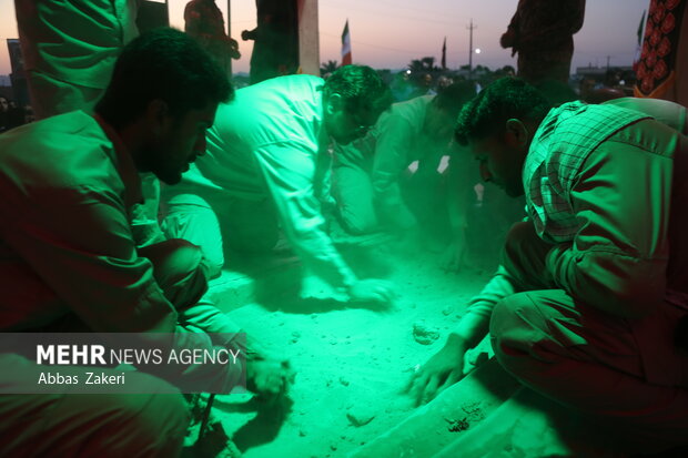 تشییع و خاکسپاری شهید گمنام در میناب