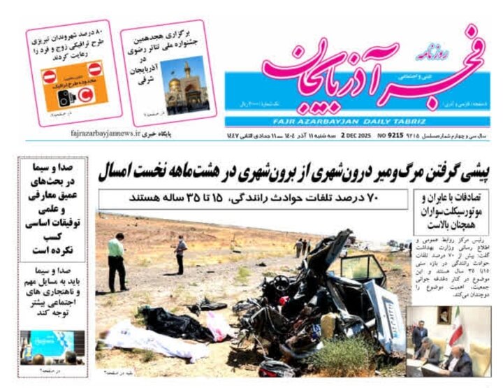 روزنامه های آذربایجان‌شرقی