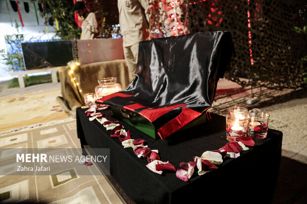 تشییع دو شهید گمنام در دانشگاه فرهنگیان پردیس فاطمه الزهرا بندعباس