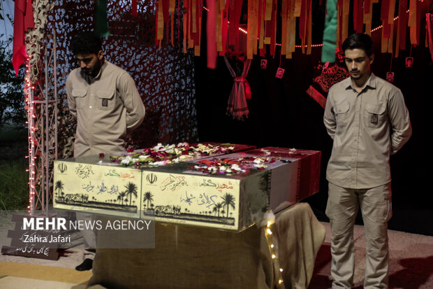 تشییع دو شهید گمنام در دانشگاه فرهنگیان پردیس فاطمه الزهرا بندعباس