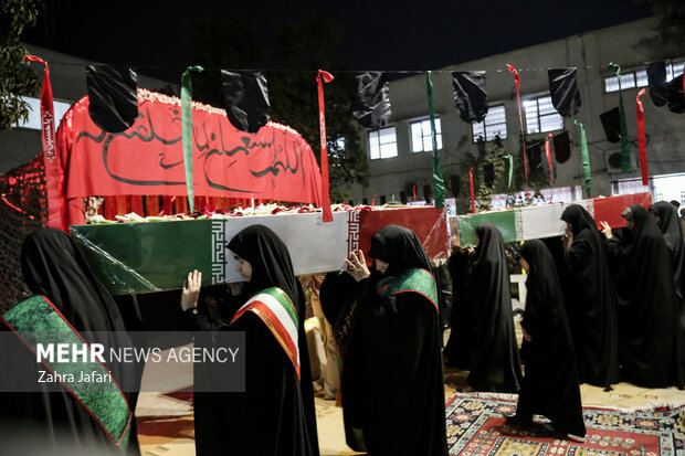 تشییع دو شهید گمنام در دانشگاه فرهنگیان پردیس فاطمه الزهرا بندعباس