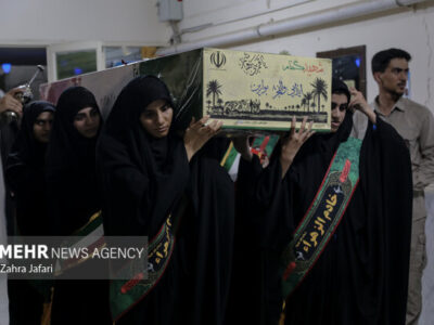 آغاز مراسم تشییع و تدفین شهید گمنام در دانشگاه فرهنگیان بندرعباس