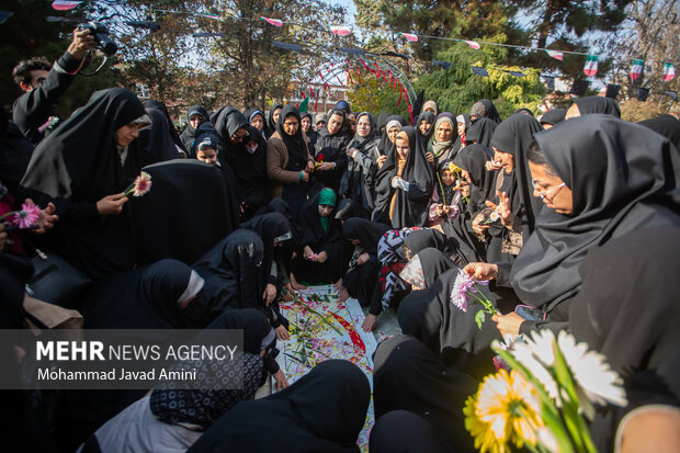 آیین تشیع وتدفین پیکر شهید گمنام در قزوین