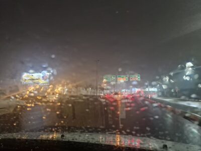 بارش باران پاییزی در جزیره بوموسی